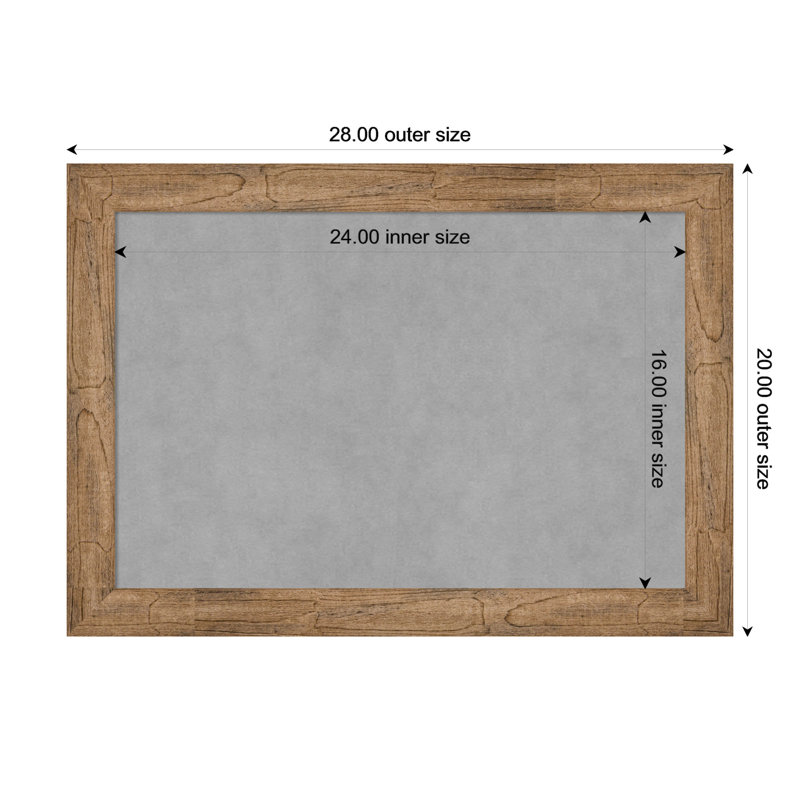Tableau magnétique à cadre étroit Owl Brown, H 20 po x l 28 po