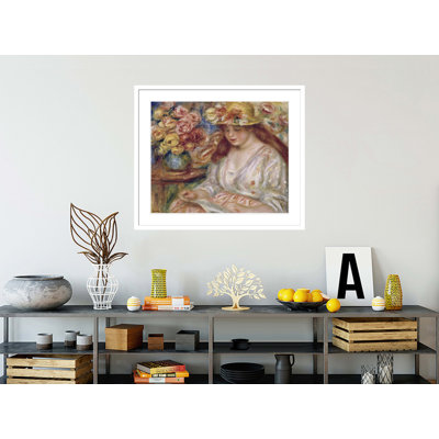 «The Reader» par Pierre-Auguste Renoir, impression giclée sur cadre
