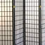 4 paravents d'intimité de style japonais, 70 po de hauteur, paravent pliable noir avec 4 panneaux et finition