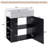 21.6 inch Modern Floating Bathroom Vanity with Ceramic Basin - Perfect for Small Bathrooms, Left side storage-102867654