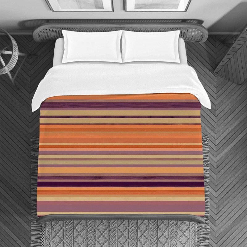 Machine Printed Duvet Cover, Queen Duvet Cover, Purple/Red