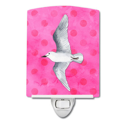 Sea Gull Polka Dots Ceramic Night Light