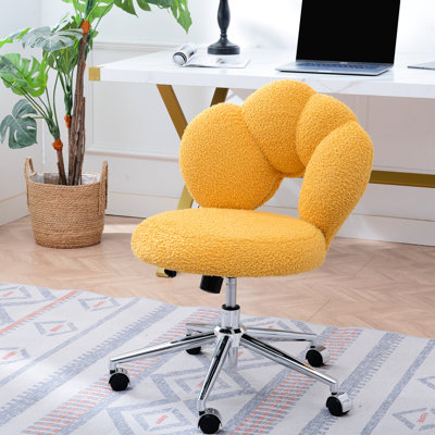 360 Swivel Height Adjustable Home Office Chair In Fabric, Five For Easy Movement, High - Density Sponge Cushion, Ergonomic Design, 220 Lbs Capacity Mobility,