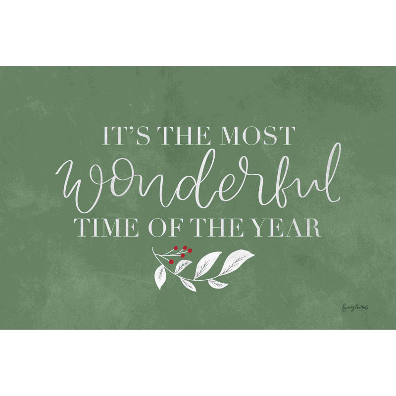 «Green Christmas IV» par Becky Thorns - impression sur toile tendue, H 8 po x l 12 po
