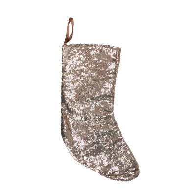 Paillette 17.5" Sequins Accented Christmas Stocking