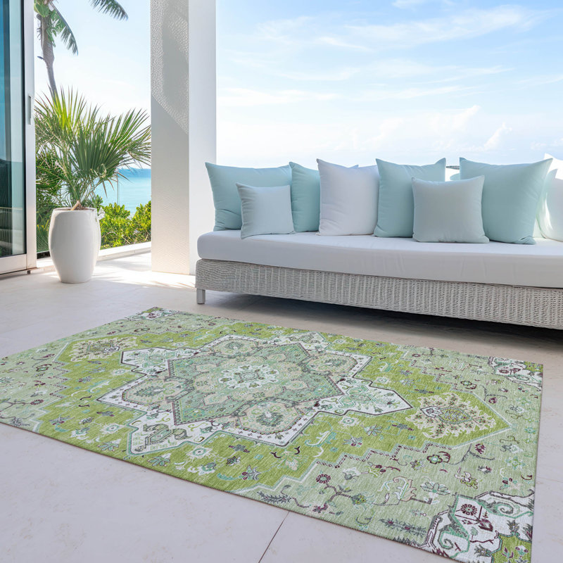 Machine Washable Indoor/Outdoor Chayden ACN1036 Rug, Rectangle 5' x 7'6"