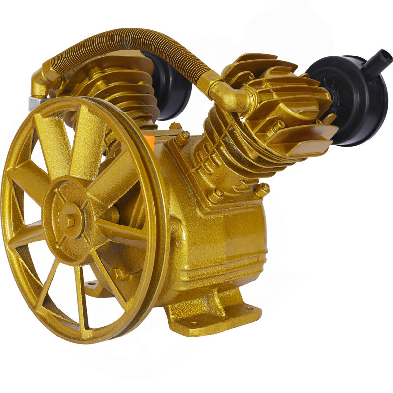 Compresseur d'air 3HP 115PSI Type-V, cylindre simple, tête de pompe de compresseur d'or, étape unique, 3HP, 2 pistons, compresseur V