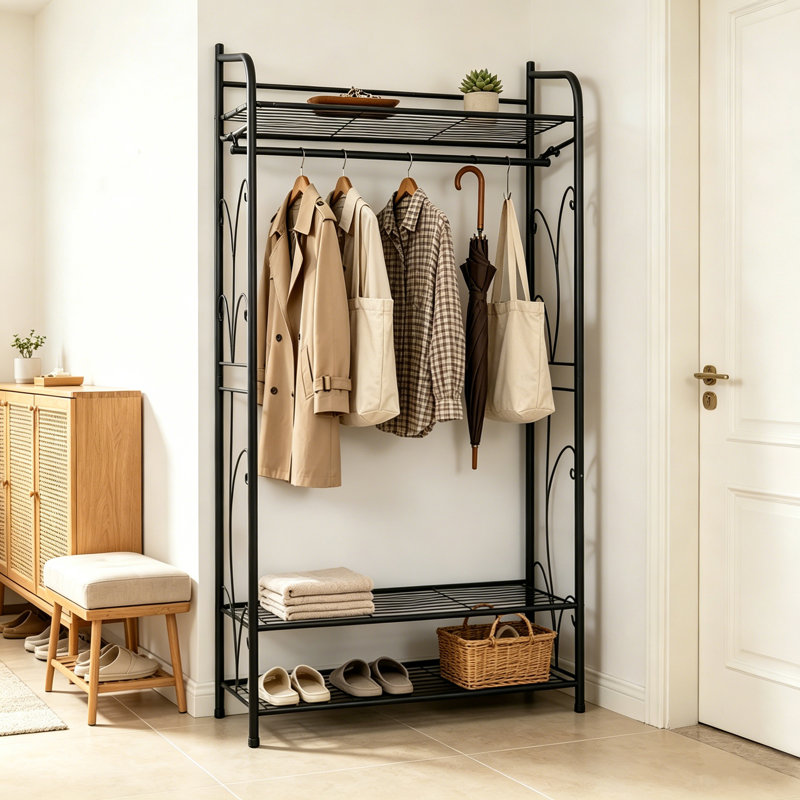 31.1'' Metal Industrial Pipe Clothing Rack