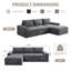 Canapé d'angle Cloud de 264 cm (104 po), canapé modulaire moderne en velours côtelé sans armature, en forme de L, avec assise profonde, méridienne à gauche ou à droite, aucun assemblage requis pour le salon ou la chambre à coucher-1882808631-1882808635