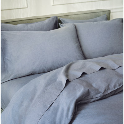 Ensemble de draps en percale organique froissé