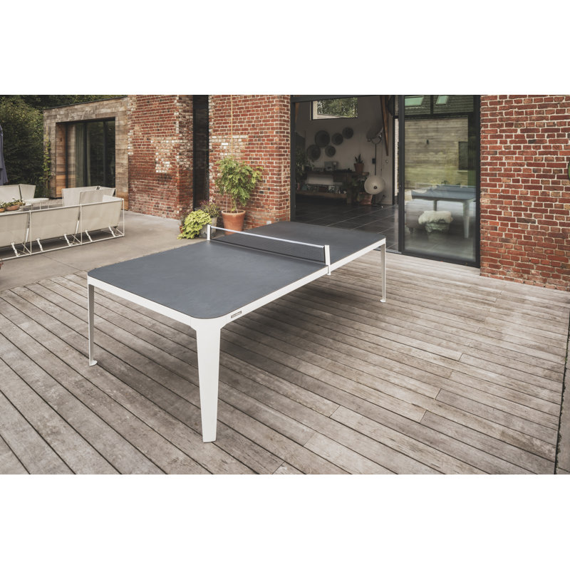 Hyphen Outdoor Ping Pong and Dining Table, White