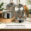 Anolon EverLast Tri-Ply Clad Cookware Set, 10-Piece, Bronze