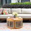 Outdoor Round Solid Wood Side Table-845829829