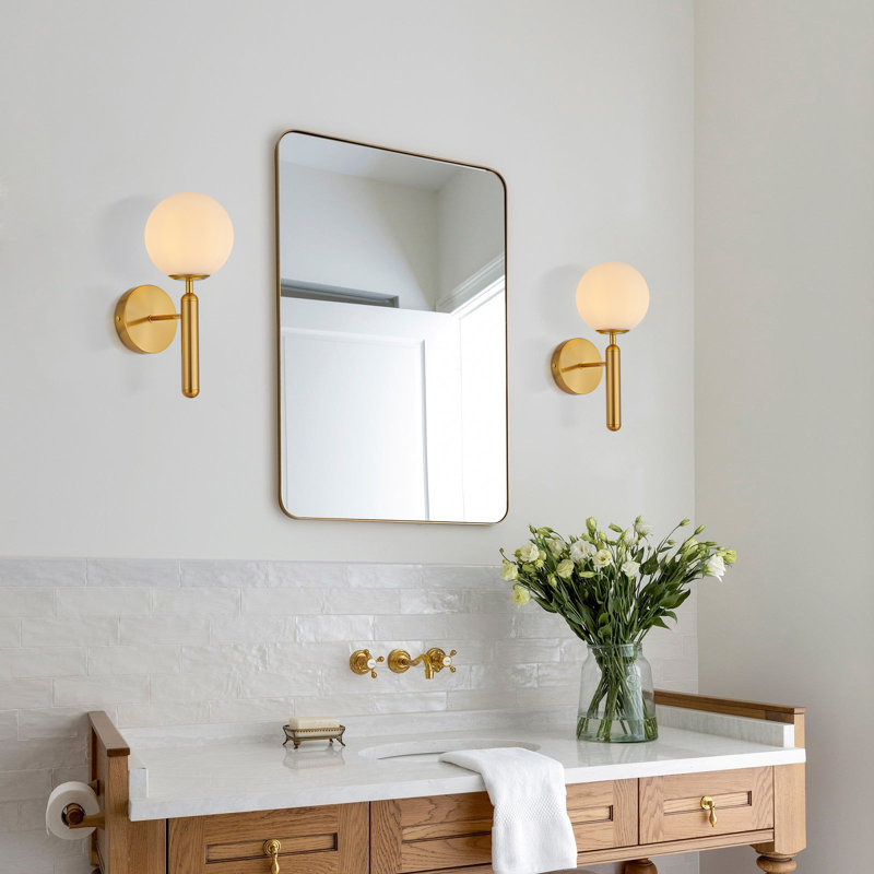 Andreane Opaque Globe Sconce