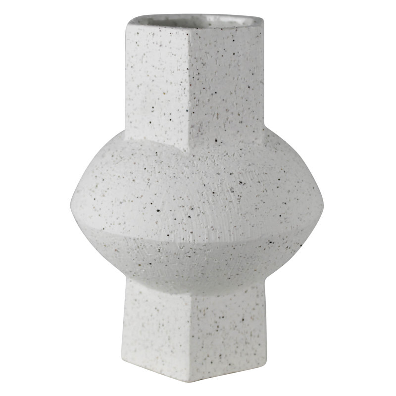 Vase de table en céramique Dahlen, Blanc