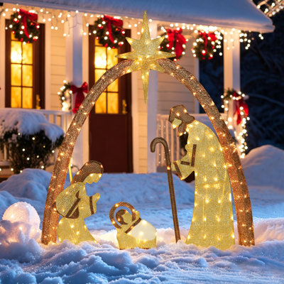 Crèche de Noël lumineuse 5 pi Gutierrez