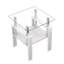 Ensemble de 2 tables à thé modernes en verre trempé (table incluse seulement)-2066277818