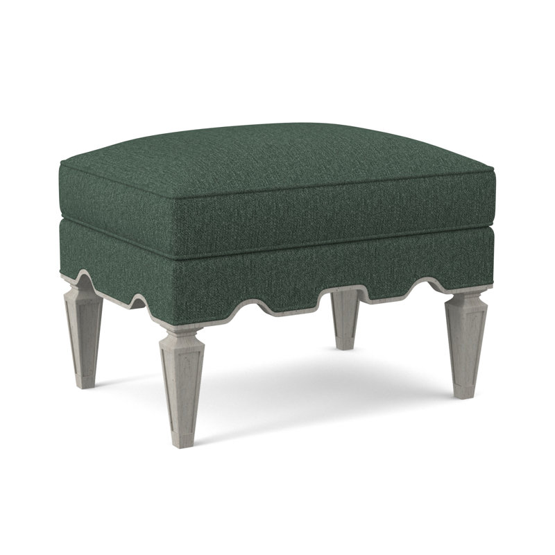 Palm Ottoman, Bisque, Elise Harbor 100% Polyester
