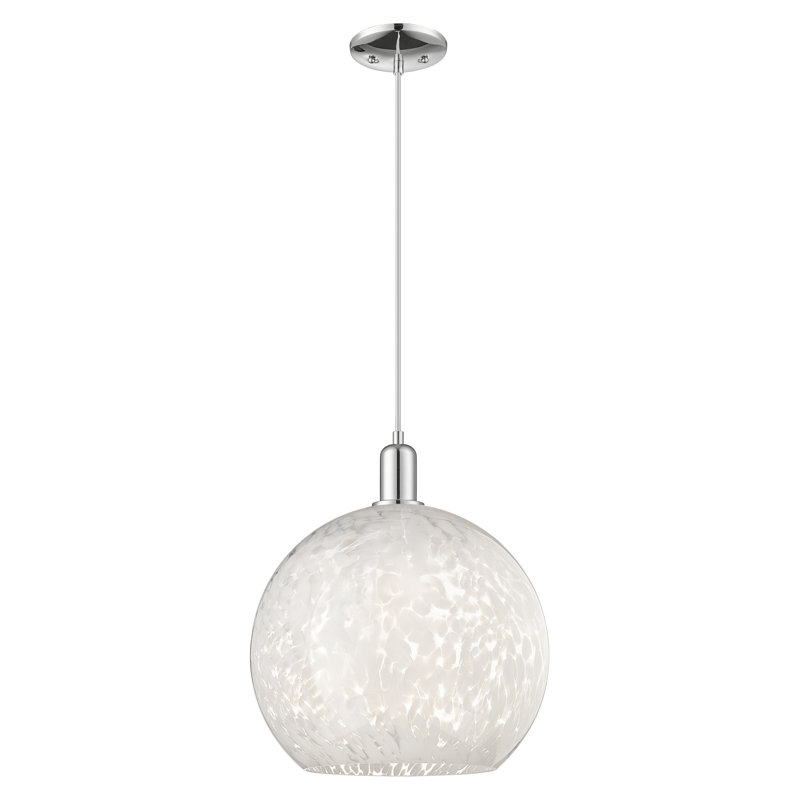 Arcadia - Mouchette - Mini-luminaire suspendu à cordon, H 17,45 po x l 13,75 po x P 13,75 po, Chrome poli