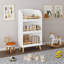 Bibliothèque pour enfants, bibliothèque à 3 niveaux, organisateur de livres, armoire de rangement pour jouets, blanc