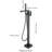 Matte Black Tub Filler Faucet - Floor Mounted With Handheld Shower And 360 Degree Swivel Choice In With Movable Spout-121077027
