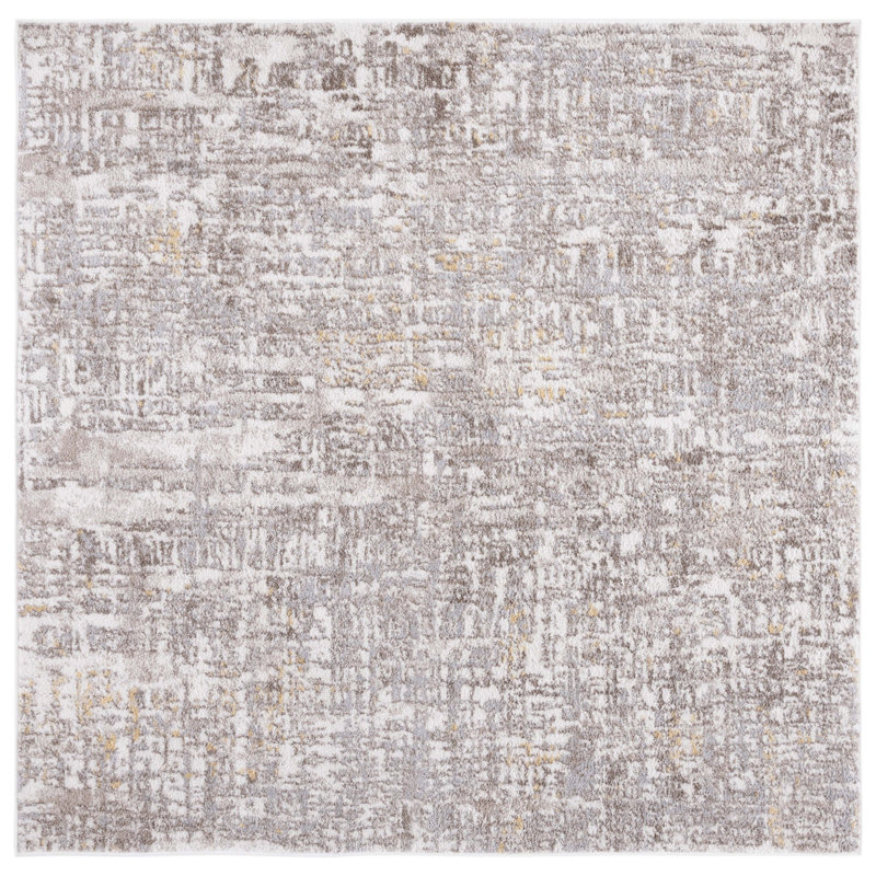 Tapis abstrait Ethellee Performance, Carré 6 pi 7 po