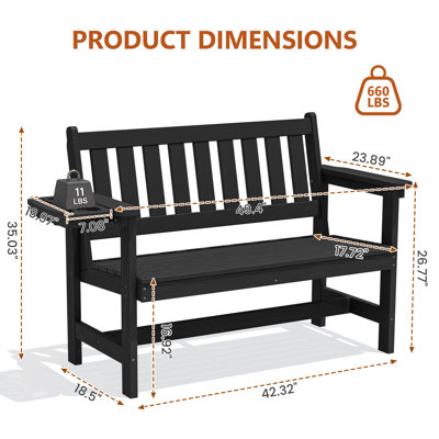Genivieve HDPE Outdoor Bench