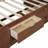 Twin Daybed With Drawers And Shelves In Walnut - Home Essential Functional Classy Bedroom Allure