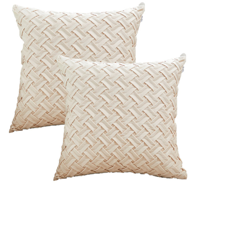 Housse de coussin Velvet Weave, Rosé / rose abricot