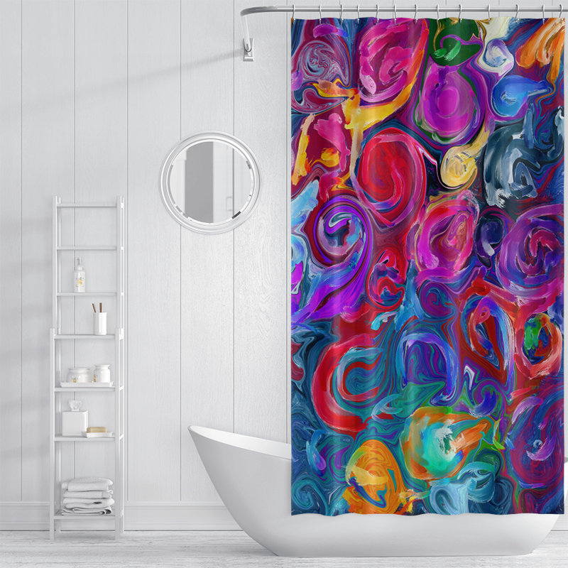 Tish Abstract Shower Curtain, 70" x 72"