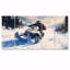 Motoneige bleue Hillcross accentuée de blanc II - ensemble d'art mural sport d'hiver-2146511603