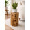 Souche de cèdre, support pour plante / table d'appoint / tabouret, 10 po x 18 po, vernis naturel transparent