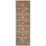 Hand Knotted Oriental Area Rug in Black/Navy/Red