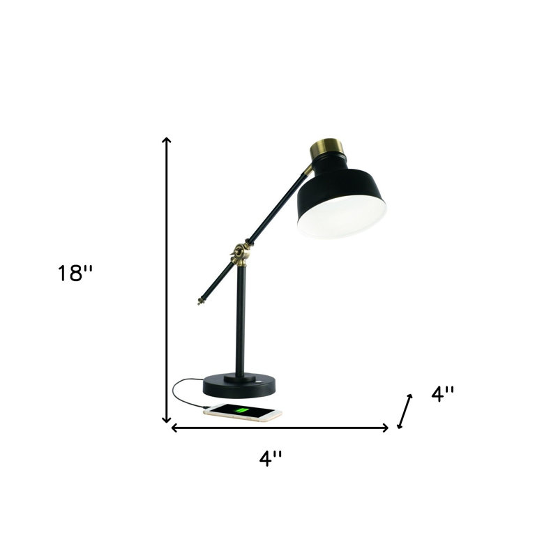Ambania Metal Desk Lamp, Black