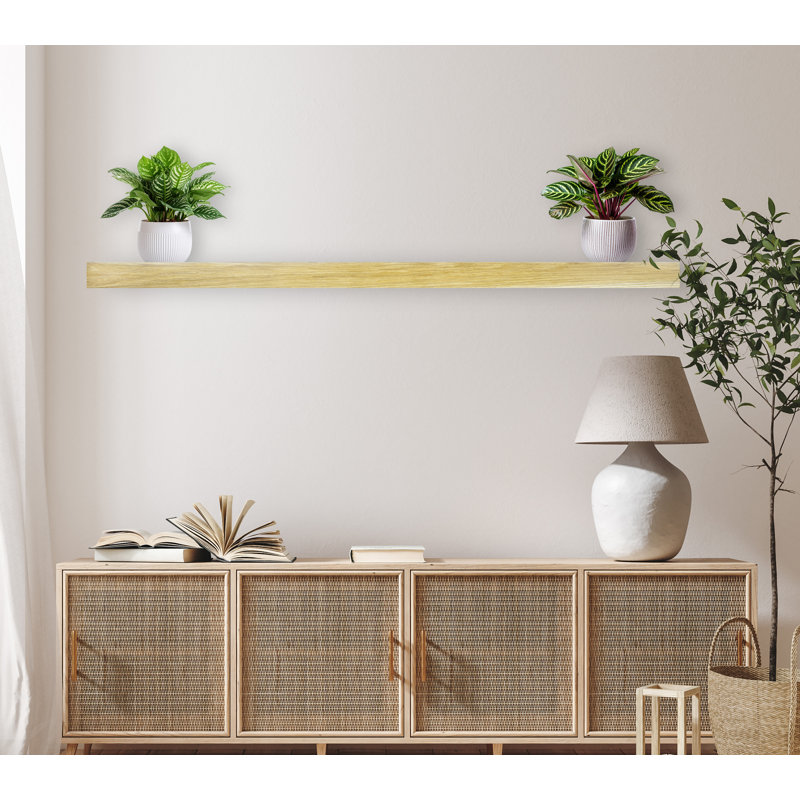 Tablette en bois de chêne Seyon, Naturel, H 3 po x l 50 po x P 4 po