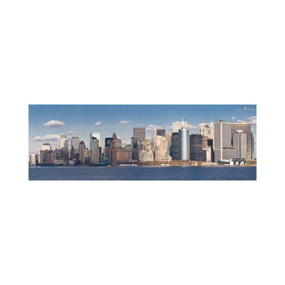 New York Panoramic Skyline Cityscape by Unknown Artist - Wrapped Canvas Panoramic Print