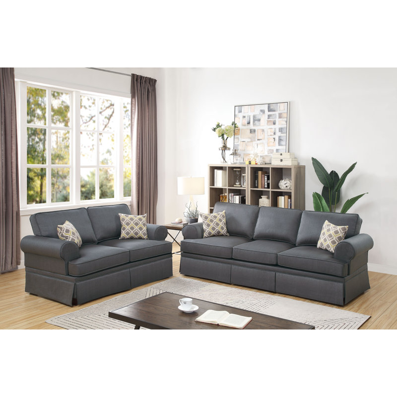 2 - Piece Living Room Set, Charcoal