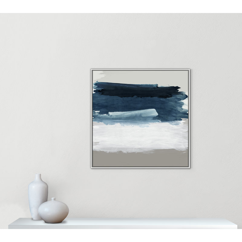 Nuances de mer et de ciel - reproduction carrée par Emma Peal, 37.5' W x 37.5' H, Flotteur blanc