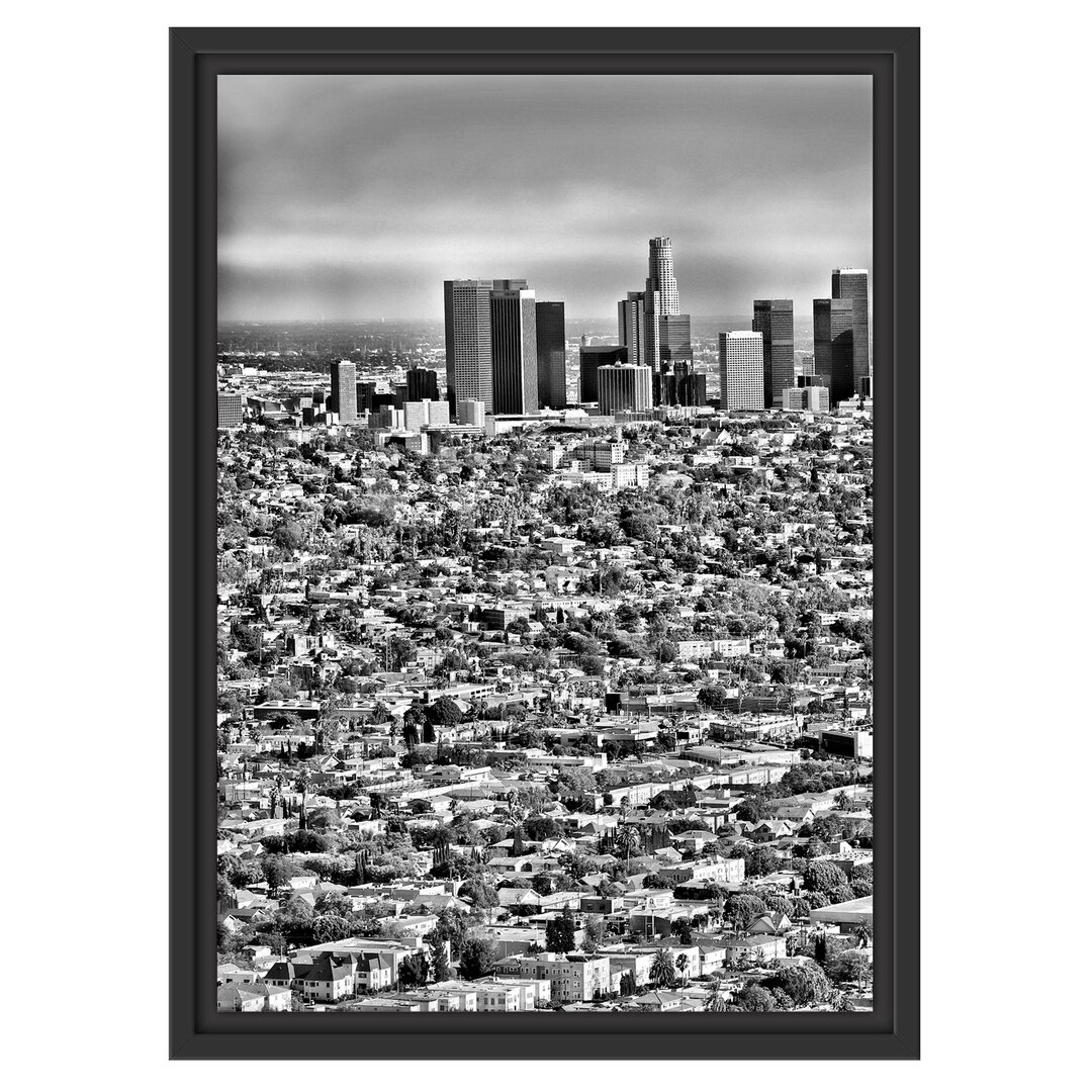 Gerahmtes Wandbild Los Angeles City Großstadt