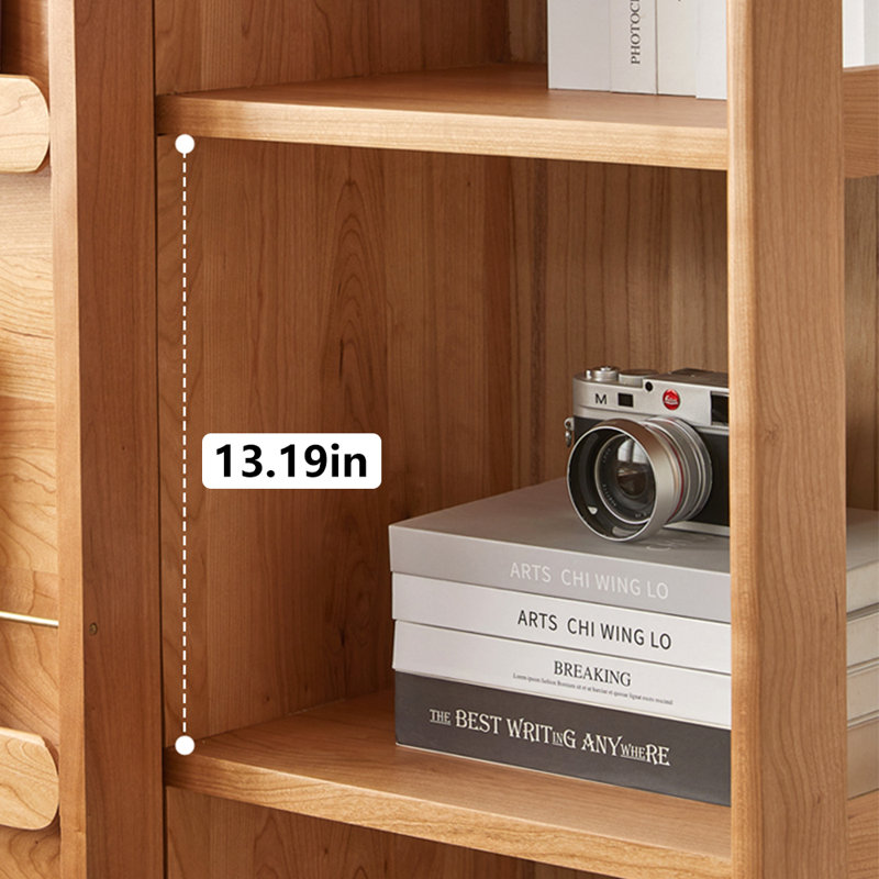 American style simple bookcase, (4 Shelves) 60.24"H x 35.43"W x 15.75"D