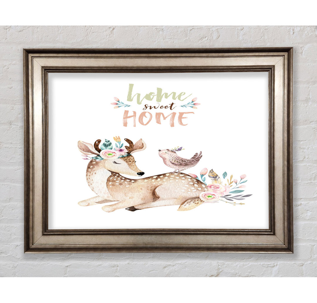 Home Sweet Home Woodland Animals - Einzelner Bilderrahmen Kunstdrucke