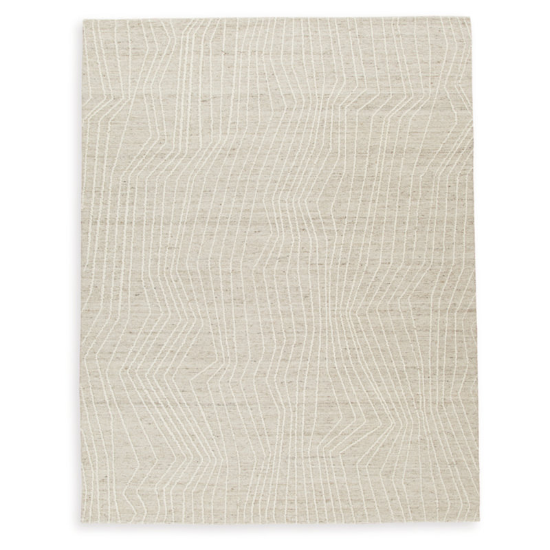 Gray and Ivory Abstract Tufted Handmade Reversible Wool Rug, 8' x 10'