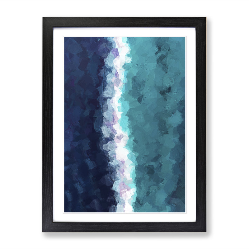 Atmosphere Abstract - Single Picture Frame Painting, Black Framed, 64cm H x 46cm W x 2cm D