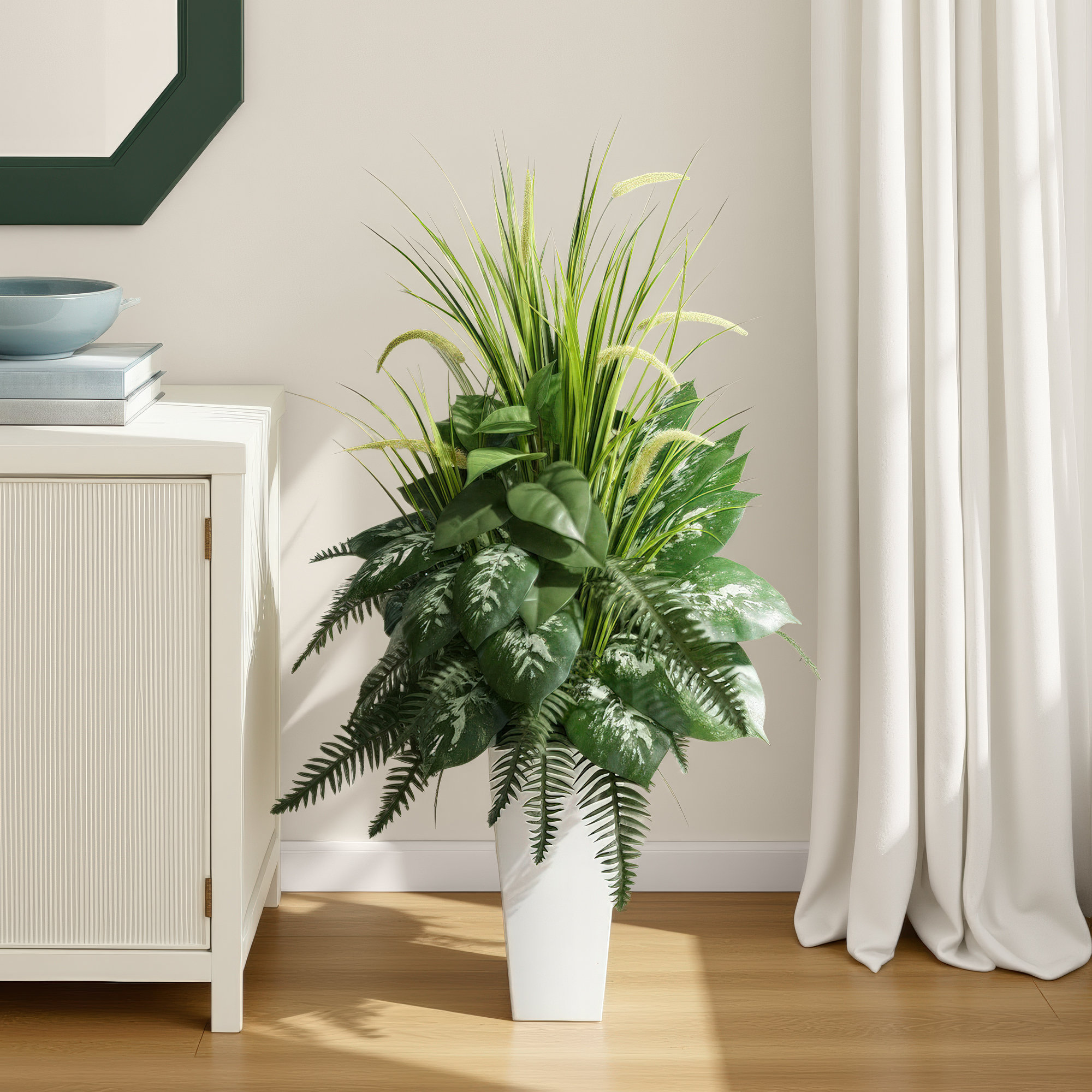 32.75" Artificial Fern Plant in Planter