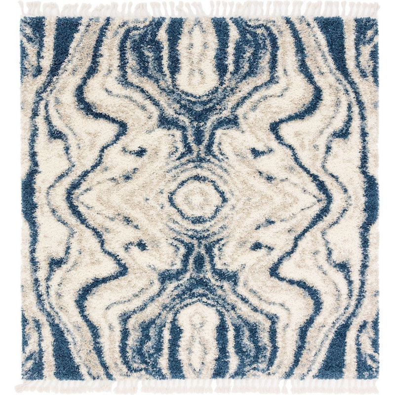 Mitzy Ikat Indoor Rug, Square 8'