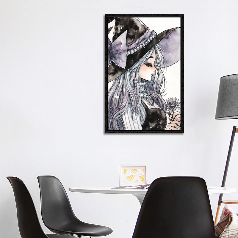 Lavender Witch by Cherriuki - Print on Canvas, 101.6 cm H x 66.04 cm W, Black Framed