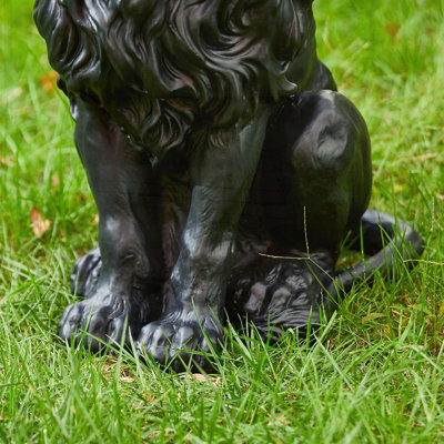 Statue de lion, sculpture de gardien d'extérieur en résine, décor animal simulé pour la Villa, le jardin, le parc et la station, décoration du jour de l'Independance patriotique pour la maison et la cour