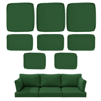 8-Piece Outdoor Cushion Cover Set (Set Of 3 Seats, 5 Backs), Covers Only
