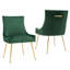 Chaise d'appoint rembourrée en velours avec pieds dorés -2078051676-2078051678