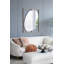 Miroir coquelicot 30 x 1 x 40 po avec cadre en métal doré